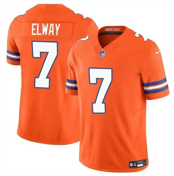 Men & Women & Youth Denver Broncos #7 John Elway Orange F.U.S.E. Mile High Collection 1977 Throwback Vapor Limited Football Stitched Jersey->cincinnati bengals->NFL Jersey